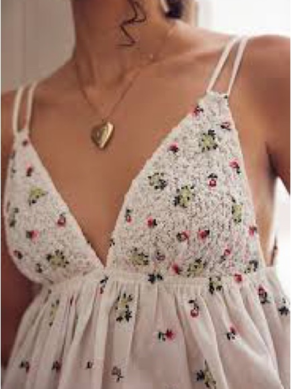 Free People out of town embroidered cami